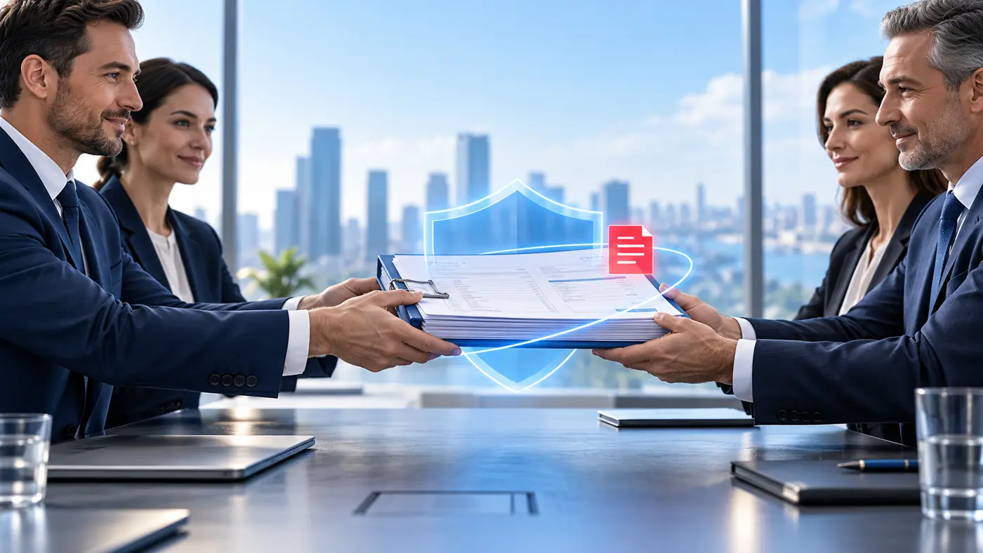 Sigortalı ticari alacağın başka bir işletmeye devrini anlatan görsel