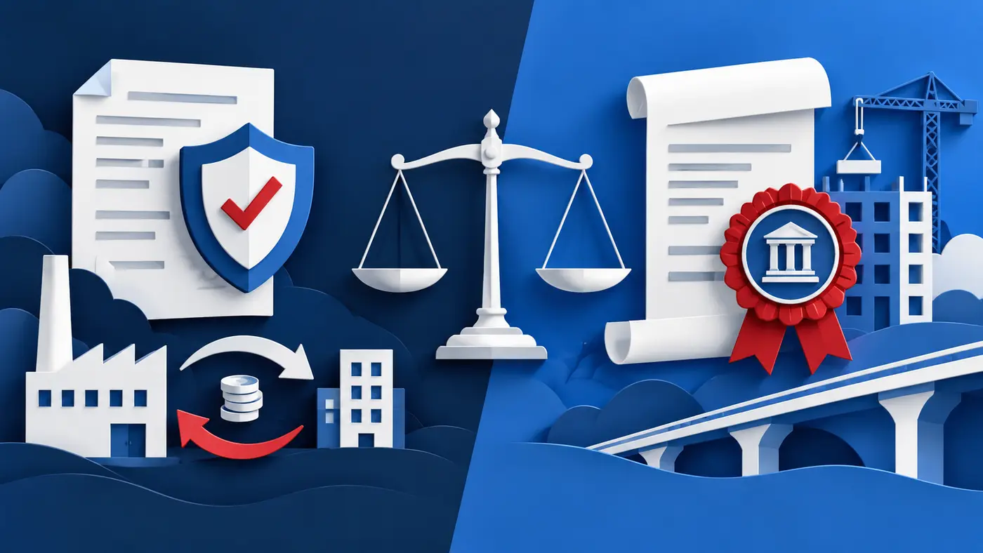 Alacak ve kefalet sigortalarının farklı amaçlarını anlatan görsel